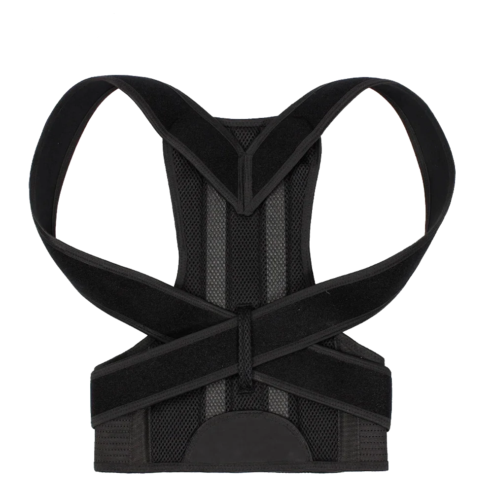 correcteur-posture-dorsal-reglable-noir Correcteur de posture dorsal réglable – maintien dos et épaules – Image 1