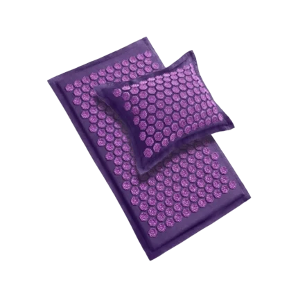 Tapis d’acupression en lin naturel avec oreiller